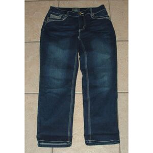 CHICO'S Dark Denim Sz 00 (or Sz XS) Stretchy Slimming SO LIFTING Cropped Jeans